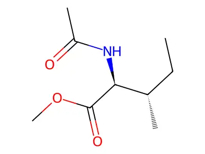 Acetyl-L-isoleucine methyl ester structure