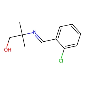 2-{[(e)-(2-Chlorophenyl)methylidene]amino}-2-methylpropan-1-ol structure