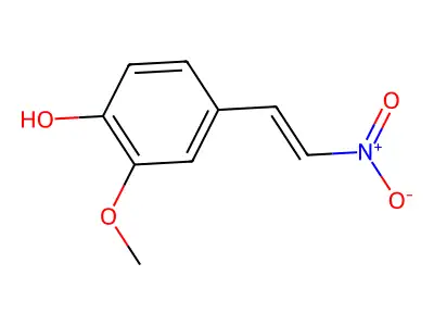 4-Hydroxy-3-methoxy-beta-nitrostyrene structure