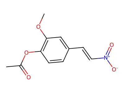4-Acetoxy-3-methoxy-omega-nitrostyrene structure