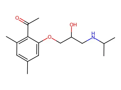 1-{2-[2-Hydroxy-3-(isopropylamino)propoxy]-4,6-dimethylphenyl}ethanone structure
