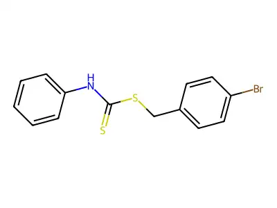 (4-bromophenyl)methyl N-phenylcarbamodithioate structure