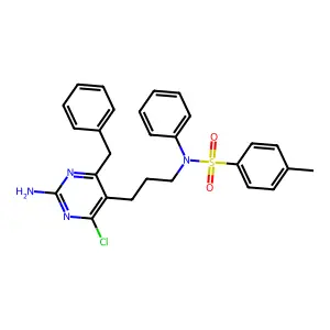 N-[3-(2-amino-4-benzyl-6-chloropyrimidin-5-yl)propyl]-4-meth structure