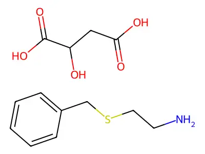 (2-(Benzylthio)ethyl)ammonium hydrogen malate structure