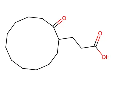 3-(2-Oxocyclododecyl)propanoic acid structure
