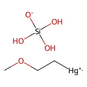Mercury, (2-methoxyethyl)(trihydrogen orthosilicato)- structure