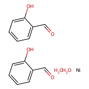 Nickel salicylaldehydate hydrate structure