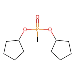 Phosphonic acid, methyl-, dicyclopentyl ester structure