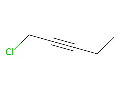 1-Chloro-2-pentyne structure