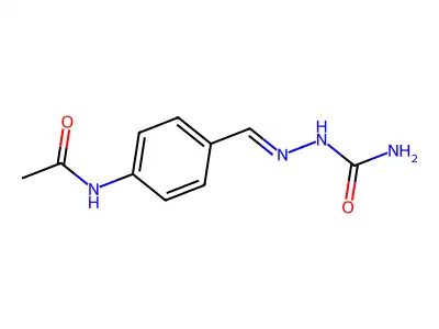 N-[4-[(carbamoylhydrazinylidene)methyl]phenyl]acetamide structure