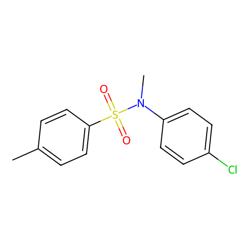 N-(4-chlorophenyl)-N,4-dimethylbenzenesulfonamide structure