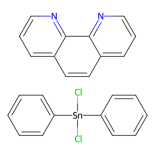 Dichloro(diphenyl)stannane; 1,10-phenanthroline structure