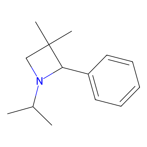 Azetidine, 1-isopropyl-3,3-dimethyl-2-phenyl- structure