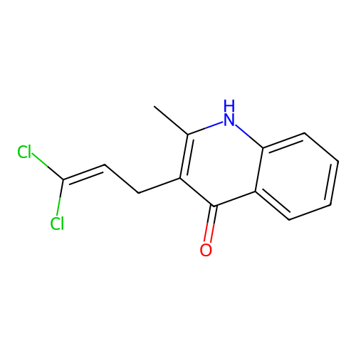 3-(3,3-Dichloroprop-2-enyl)-2-methylquinolin-4-ol structure