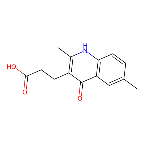 3-(4-Hydroxy-2,6-dimethyl-quinolin-3-yl)-propionic acid structure