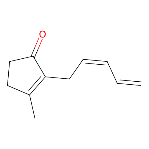 2-Cyclopenten-1-one, 3-methyl-2-(2,4-pentadienyl)-, (Z)- structure