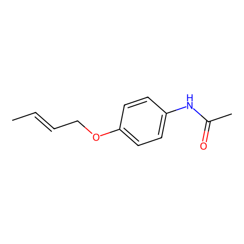 N-[4-[(E)-but-2-enoxy]phenyl]acetamide structure