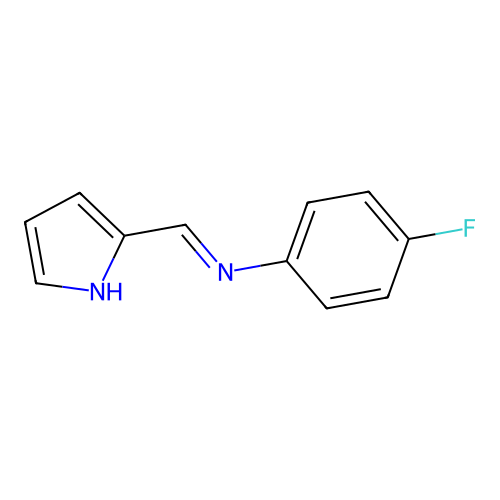 N-(4-fluorophenyl)-1-(1H-pyrrol-2-yl)methanimine structure