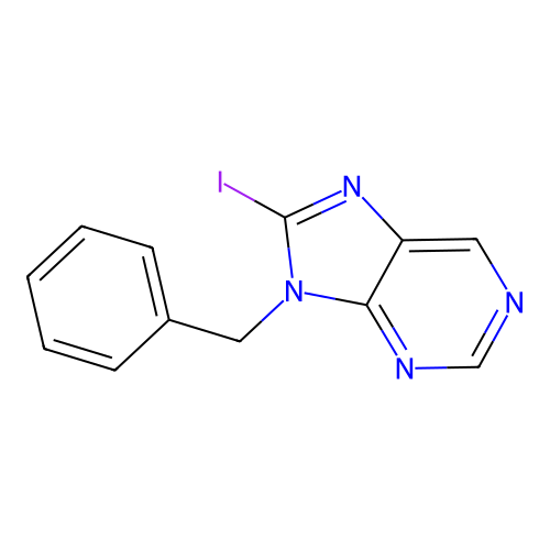 9-Benzyl-8-iodo-9H-purine structure