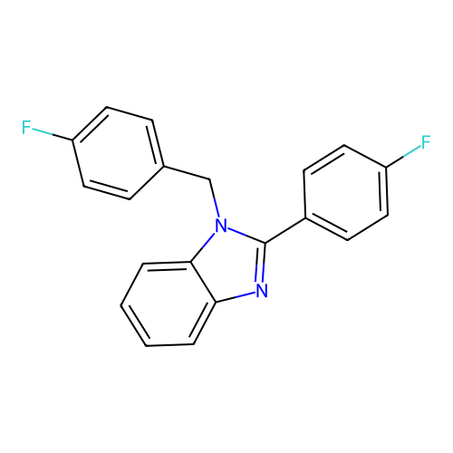 2-(4-Fluorophenyl)-1-[(4-fluorophenyl)methyl]benzimidazole structure