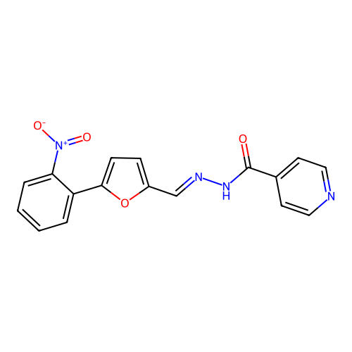 N'-{(E)-[5-(2-nitrophenyl)furan-2-yl]methylidene}pyridine-4-carbohydrazide structure