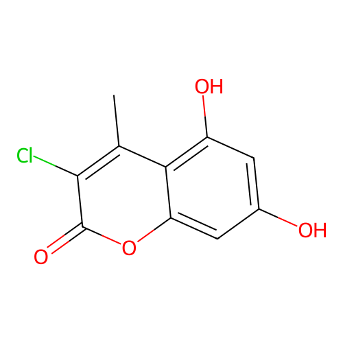 3-chloro-5,7-dihydroxy-4-methyl-2H-chromen-2-one structure