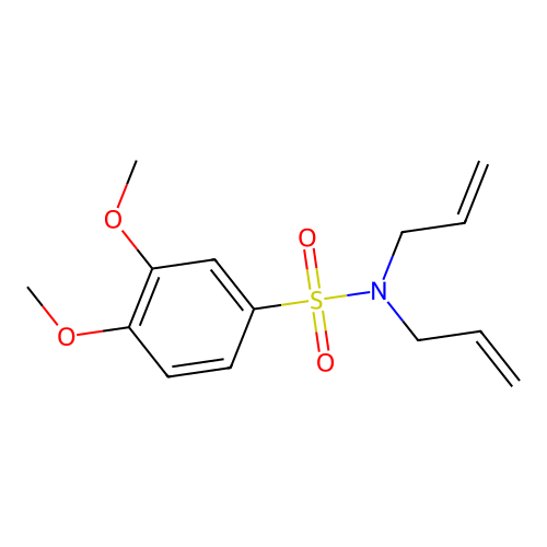 3,4-dimethoxy-N,N-bis(prop-2-enyl)benzenesulfonamide structure