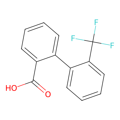 2-[2-(trifluoromethyl)phenyl]benzoic Acid structure