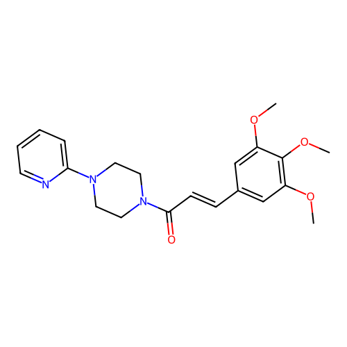 Piperazine, 1-(2-pyridyl)-4-(3,4,5-trimethoxycinnamoyl)- structure