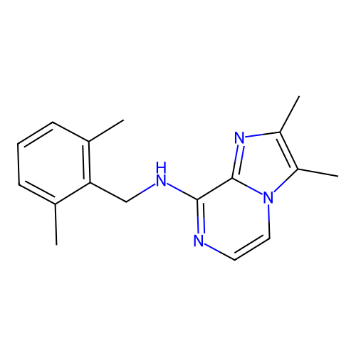 2,3-Dimethyl-8-(2,6-dimethylbenzylamino)imidazo[1,2-a]pyrazine structure