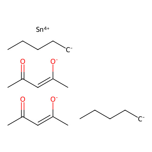 Dibutylbis(pentane-2,4-dionato-O,O')tin structure