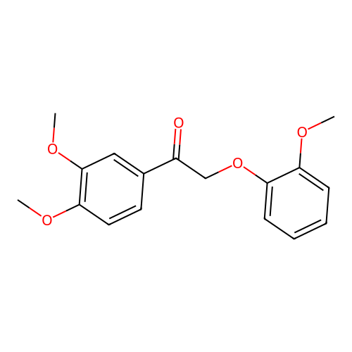 Ethanone, 1-(3,4-dimethoxyphenyl)-2-(2-methoxyphenoxy)- structure