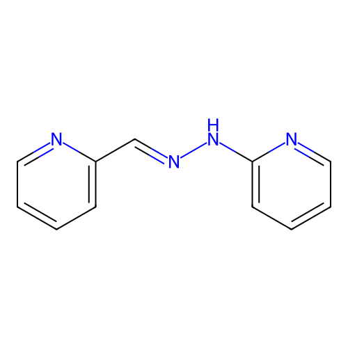 Picolinaldehyde, 2-pyridylhydrazone structure
