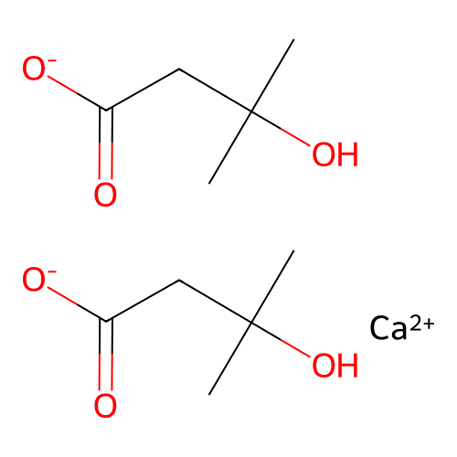 Calcium 3-hydroxy-3-methyl-butyrate structure