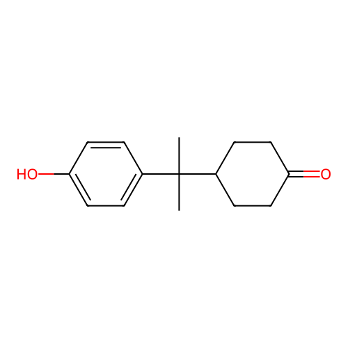 Cyclohexanone, 4-[1-(4-hydroxyphenyl)-1-methylethyl]- structure