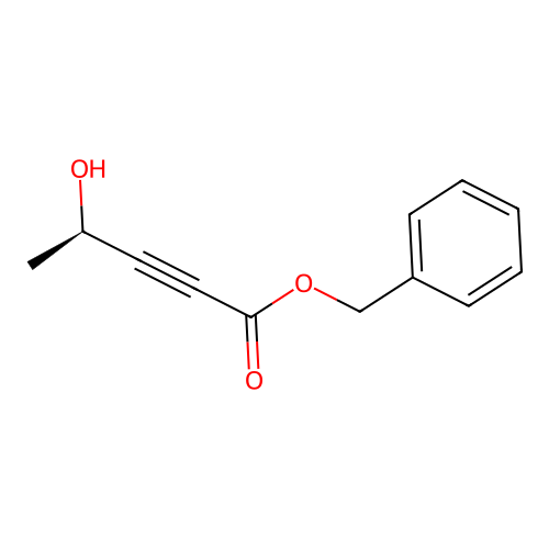 2-Pentynoic acid, 4-hydroxy-, phenylmethyl ester, (4R)- structure