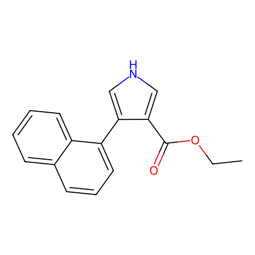 Ethyl 4-naphthalen-1-yl-1H-pyrrole-3-carboxylate structure