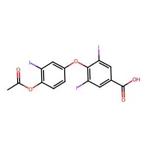 4-(4-(Acetyloxy)-3-iodophenoxy)-3,5-diiodobenzoic acid structure