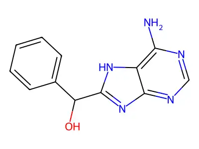 (6-amino-7H-purin-8-yl)-phenylmethanol structure