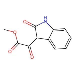 3-Indolineglyoxylic acid, 2-oxo-, methyl ester structure