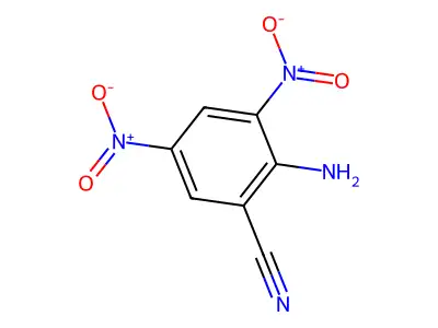 2-氨基-3,5-二硝基苯甲腈 structure