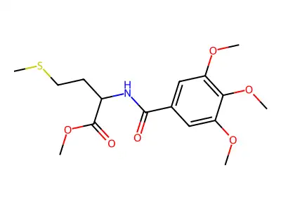 Methyl 4-methylsulfanyl-2-[(3,4,5-trimethoxybenzoyl)amino]butanoate structure