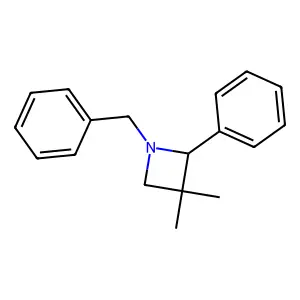 1-Benzyl-3,3-dimethyl-2-phenylazetidine structure