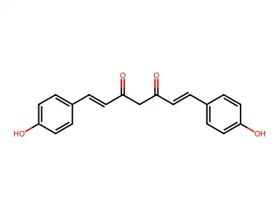 1,7-Bis(4-hydroxyphenyl)-1,6-Heptadiene-3,5-dione structure