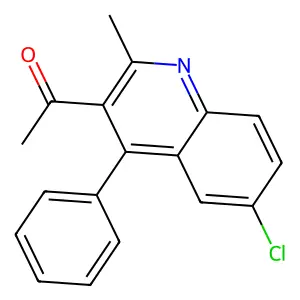 1-(6-Chloro-2-methyl-4-phenylquinolin-3-yl)ethanone structure