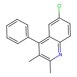 6-Chloro-2,3-dimethyl-4-phenylquinoline structure