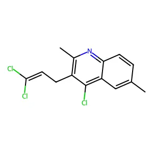 4-Chloro-3-(3,3-dichloroprop-2-enyl)-2,6-dimethylquinoline structure