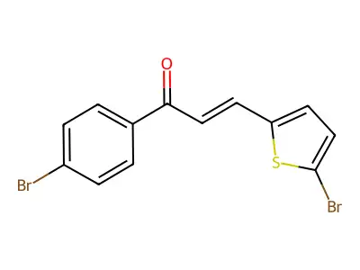 2-Propen-1-one,1-(4-bromophenyl)-3-(5-bromo-2-thienyl)- structure