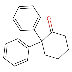 Cyclohexanone, 2,2-diphenyl- structure