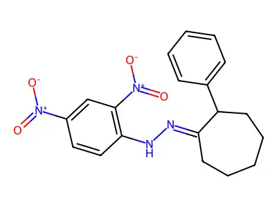 1-(2,4-Dinitrophenyl)-2-(2-phenylcycloheptylidene)hydrazine structure